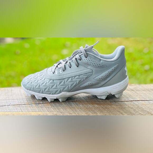 Under Armour Men’s Leadoff Low RM 3.0 Light Gray Molded Baseball Cleats. Sz 6.5 - Picture 1 of 12